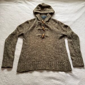 Ralph Lauren Knit Hooded Sweater with Toggle Closure
